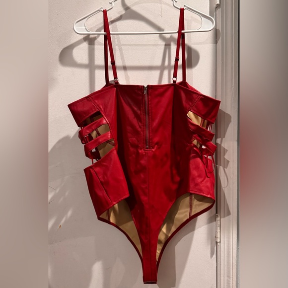 Red bodysuit from Rainbow Shops, Never used. Perfect for clubbing. - Picture 2 of 3